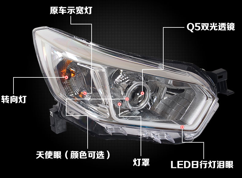 日产启辰D50大灯总成改装，各种方案效果分享