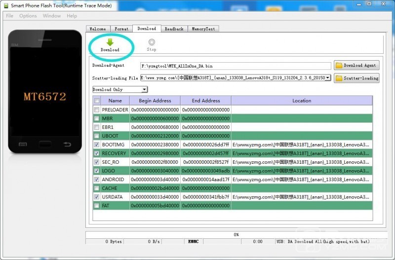 联想 A318t线刷救砖教程 线刷包下载 联想 A318t刷机教程 联想 A318t救砖教程 精简版