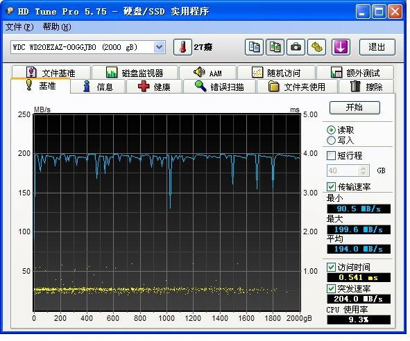 西数蓝盘2T到手检测