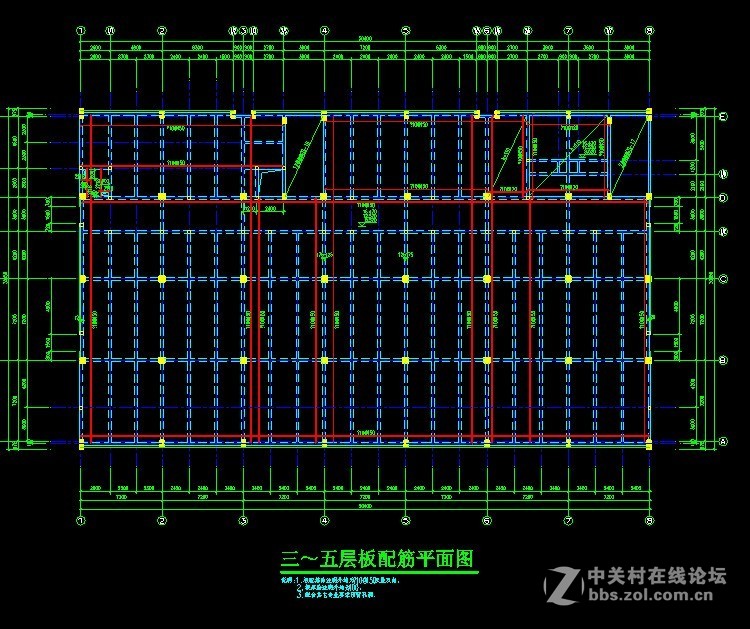 水库办公楼机械建筑CAD结构图