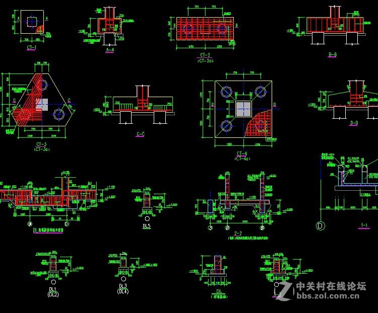 水库办公楼机械建筑CAD结构图