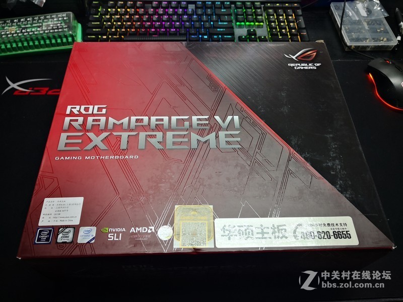 R6E OMEGA + I9 9980XE 开箱 水冷装机~