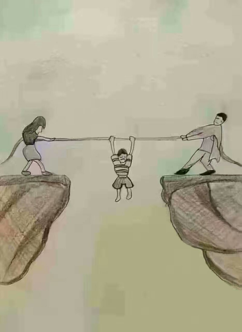 婚姻就像这幅图无论谁放手受伤的都是孩子多经典的话多牛的配图经常有