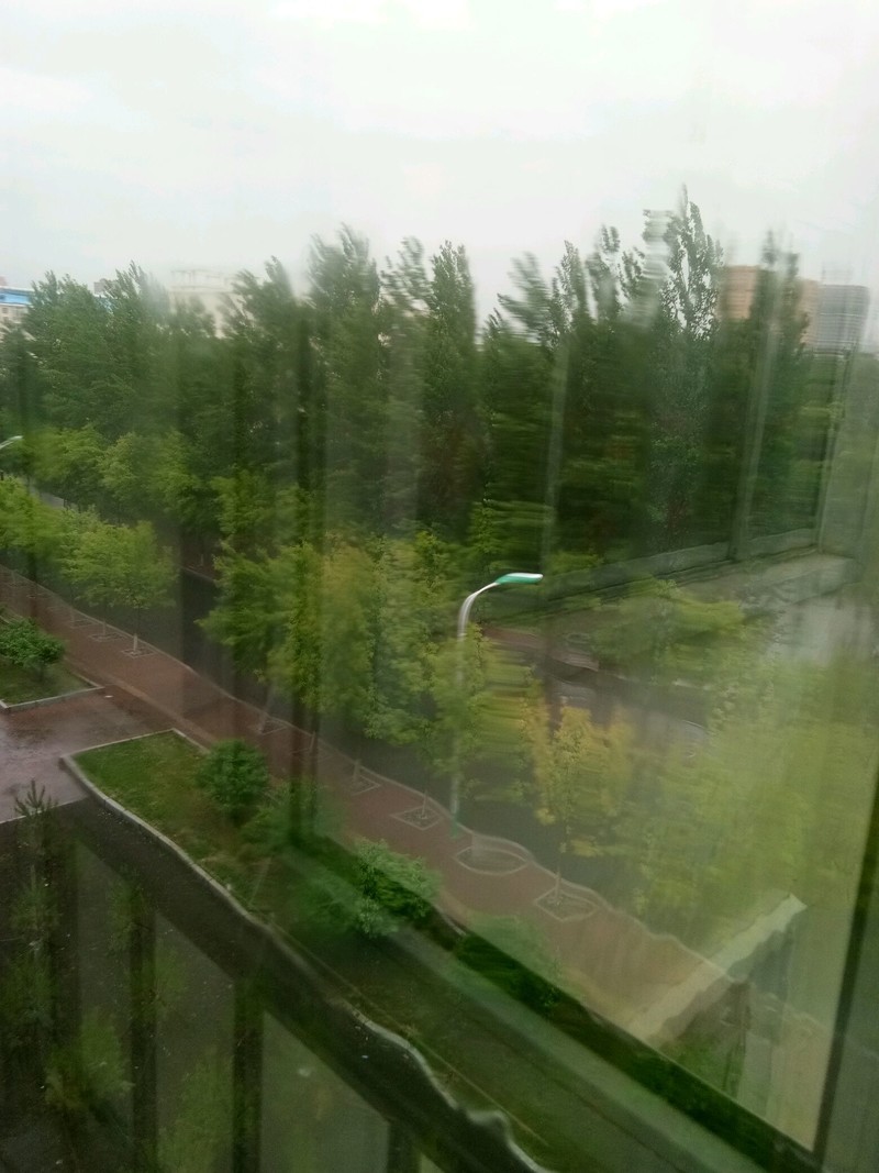 午间休息大雨瓢泼！