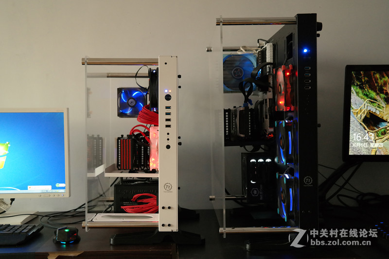 一大一小 一黑一白！Tt Core P3开放式机箱评测