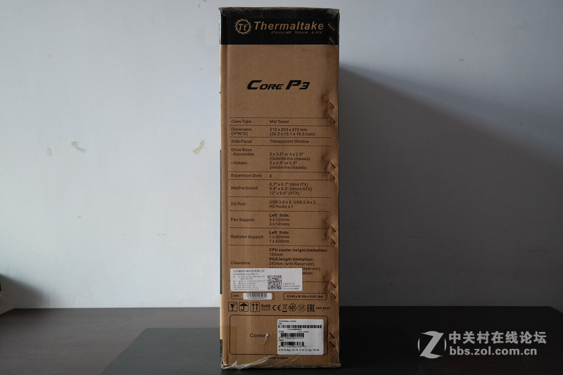 一大一小 一黑一白！Tt Core P3开放式机箱评测