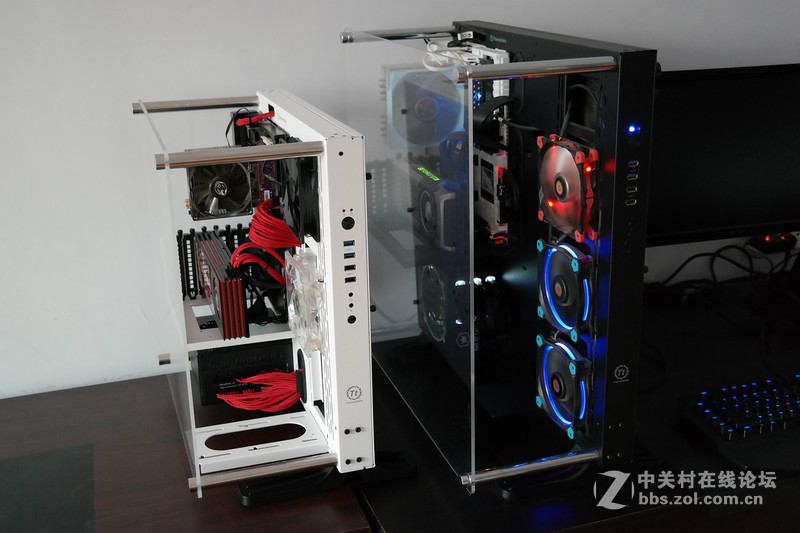 一大一小 一黑一白！Tt Core P3开放式机箱评测