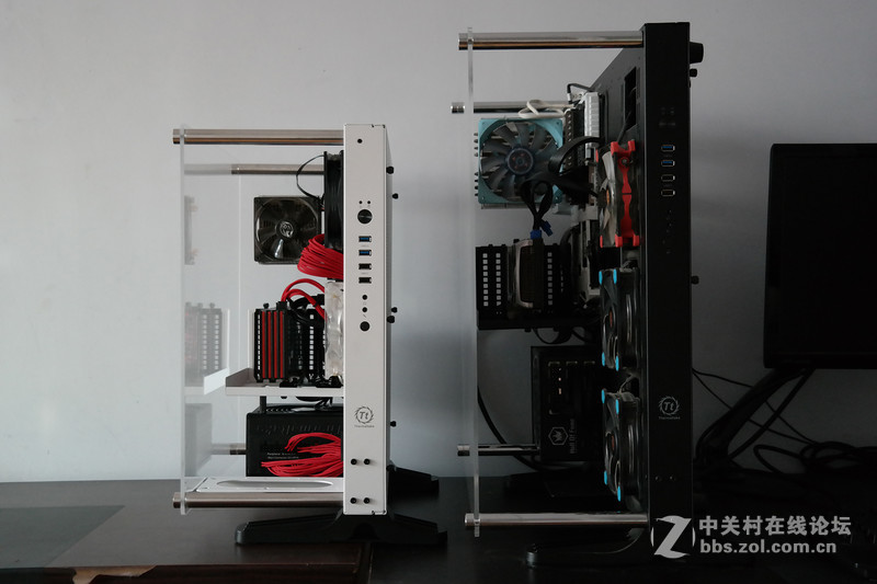 一大一小 一黑一白！Tt Core P3开放式机箱评测