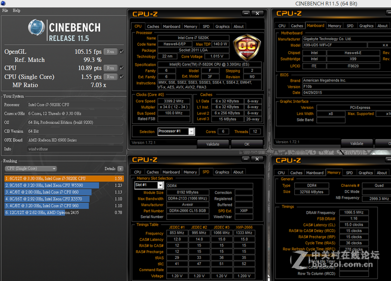 [原创]Intel Core i7-5820K与GIGABYTE X99-UD5 WIFI超频解析