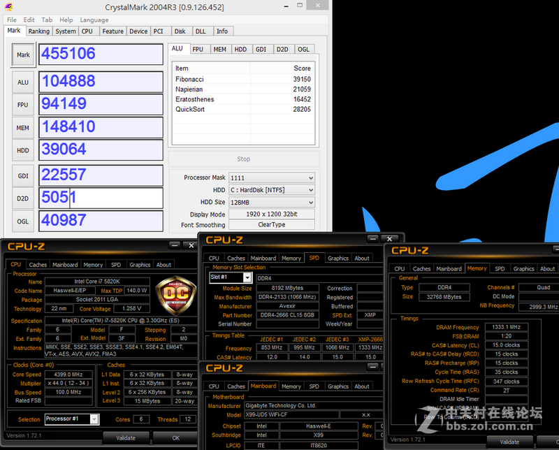 [原创]Intel Core i7-5820K与GIGABYTE X99-UD5 WIFI超频解析