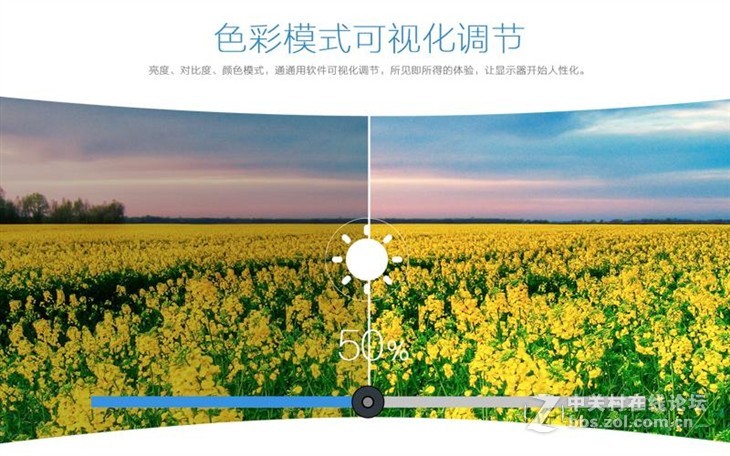 HKC给90后黑科技，曲面C320可调节软件画面