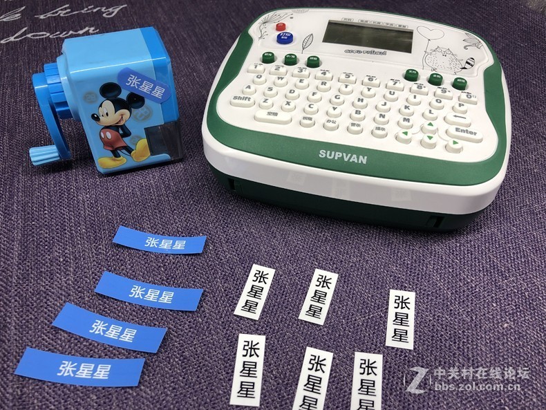打印姓名标签用小绿家用标签机感觉很省心