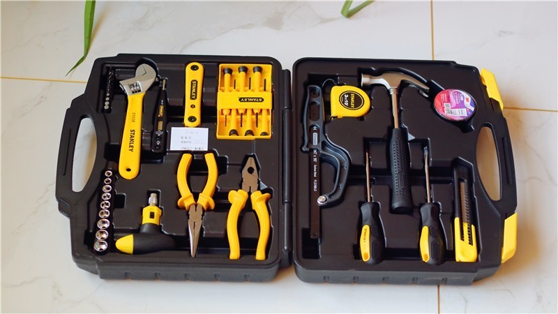 家庭必备工具，史丹利Stanley45件套家装工具箱套装开箱