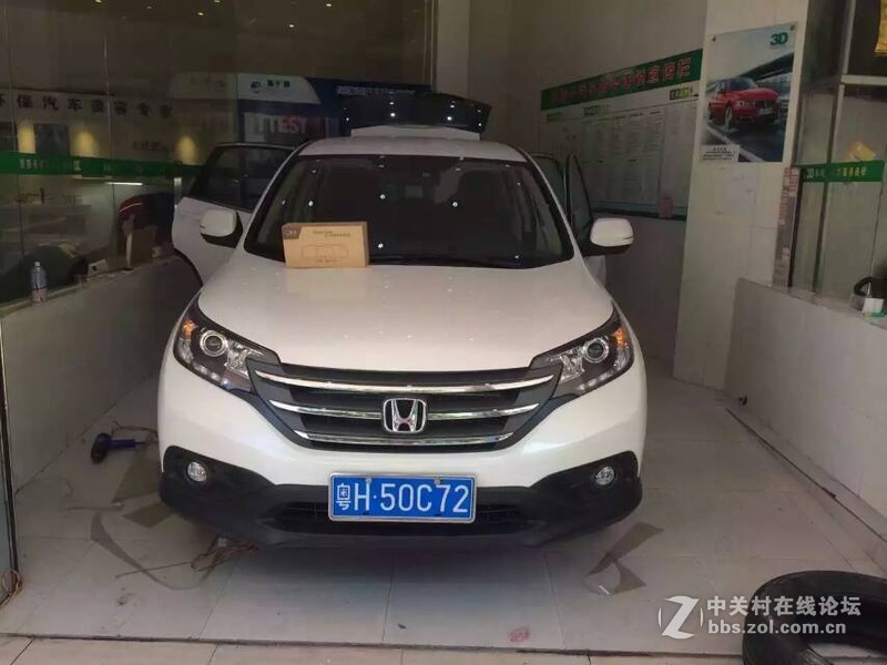 CRV无损安装---《展视》智能声控多功能后视镜   感谢大家支持
