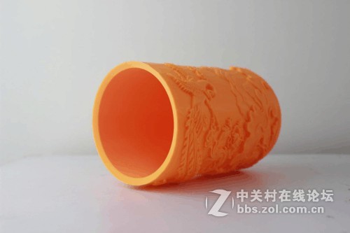 3D打印浮雕笔筒 龙凤立体美翻了！