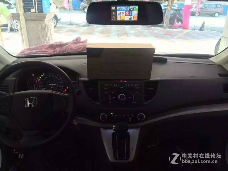 CRV无损安装---《展视》智能声控多功能后视镜   感谢大家支持