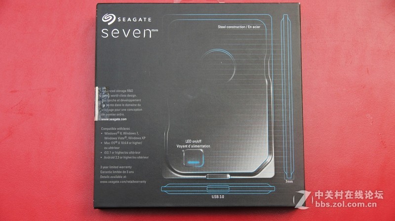 #希捷Seven，薄出极限# 超薄才够爽-功能实用的USB3.0移动硬盘SEAGATE 7