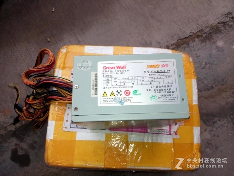 正品长城双动力400W静音电源，额定300W，双6P显卡供电，带八核独显没问题