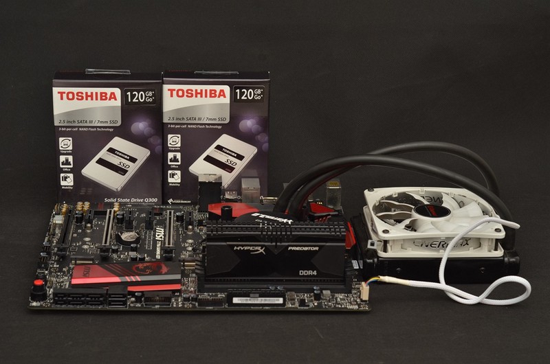 怎么滴也是芯片组旗舰~Z170+2颗东芝Q300 120G SSD玩RAID