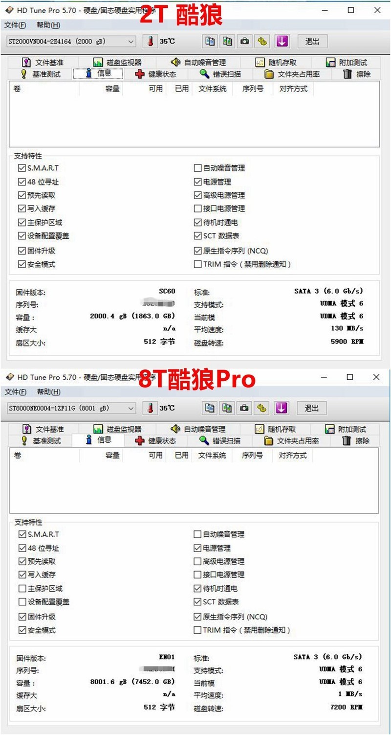 盘纳千G，有容乃大—希捷8T酷狼Pro vs 2T酷狼
