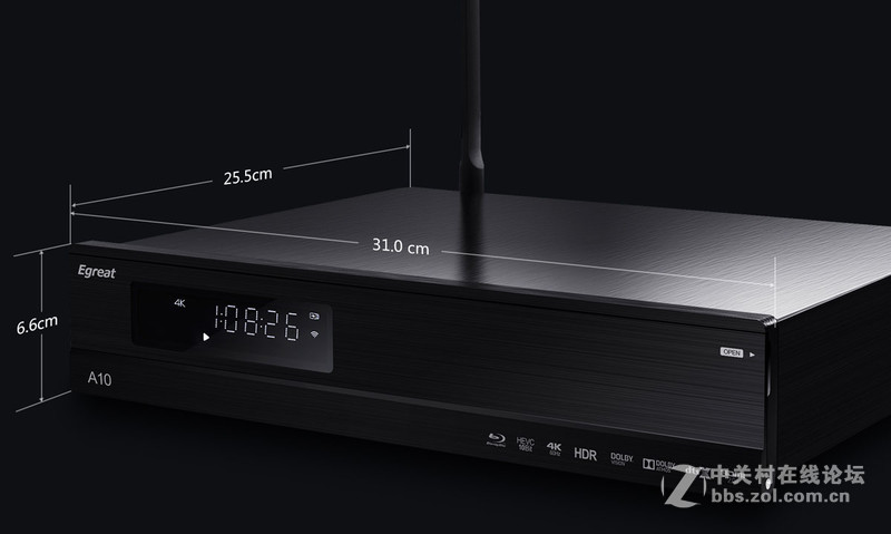 4K完美蓝光原盘导航 亿格瑞A10外观尺寸篇