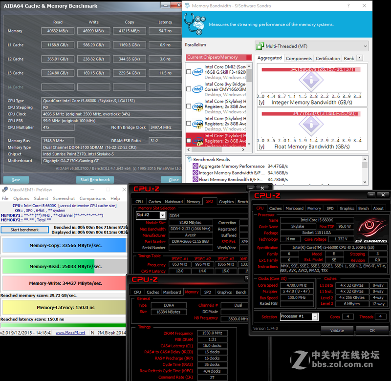 GIGABYTE Z170X-Gaming GT搭载6600K超频解析