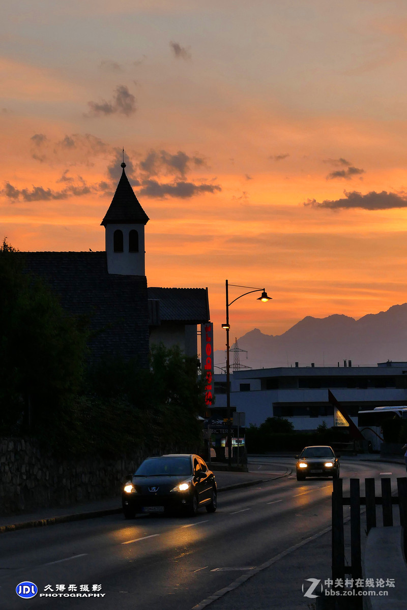 奥地利小镇的傍晚