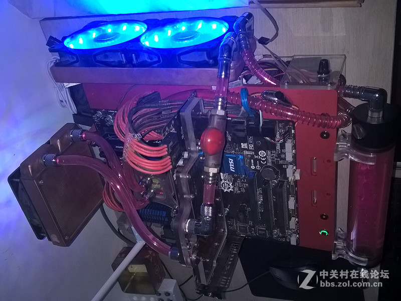 自制机箱水冷，求光污染方案。。