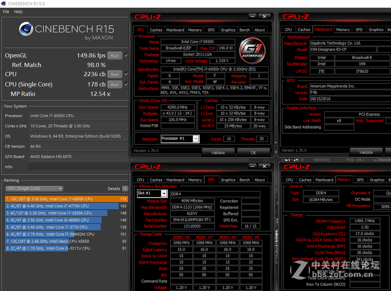 GIGABYTE X99-Designare EX搭载Intel Core i7-6950X超频解析