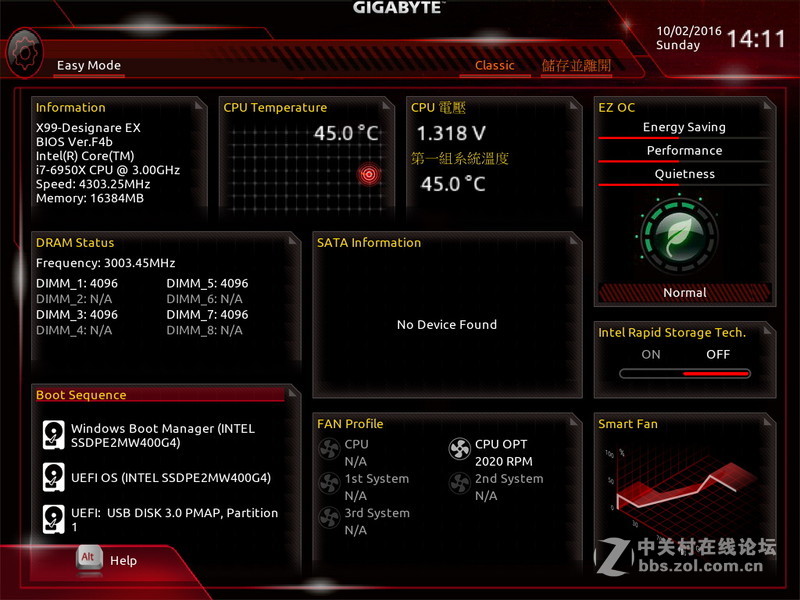 GIGABYTE X99-Designare EX搭载Intel Core i7-6950X超频解析