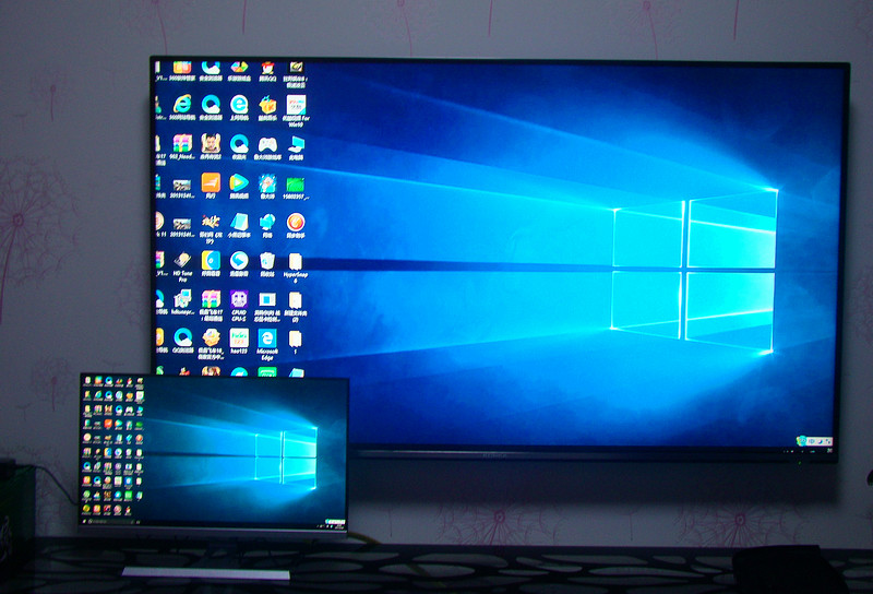 乐事电脑一体机 B400 视频输出 小屏转大屏