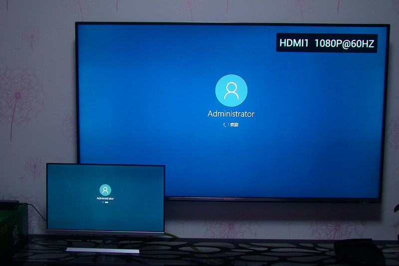 乐事电脑一体机 B400 视频输出 小屏转大屏