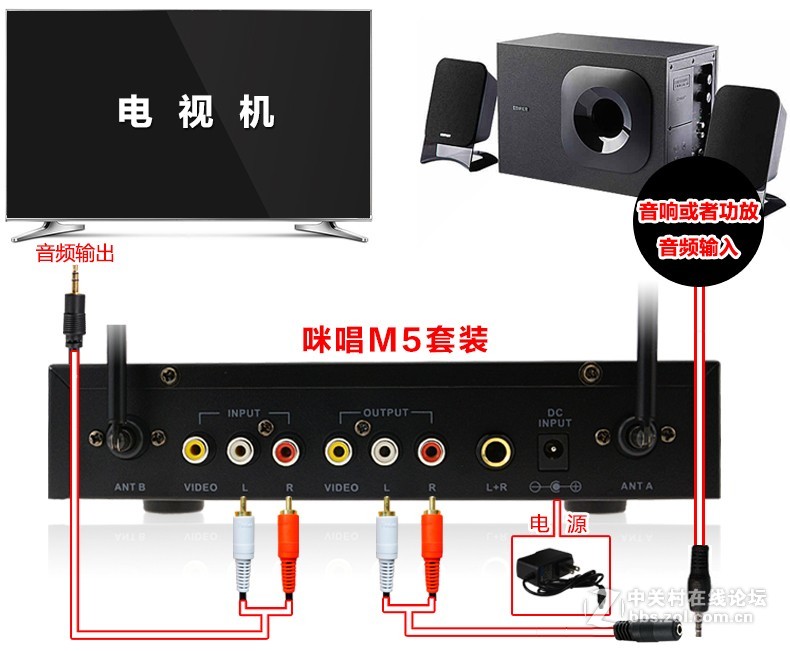 酷开60U2创维智能电视接麦克风k歌插咪唱无线话筒唱歌