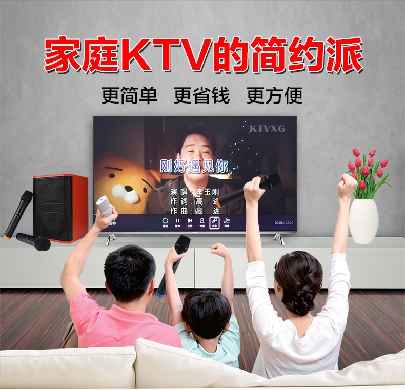 麦巢W5无线麦克风音响套装