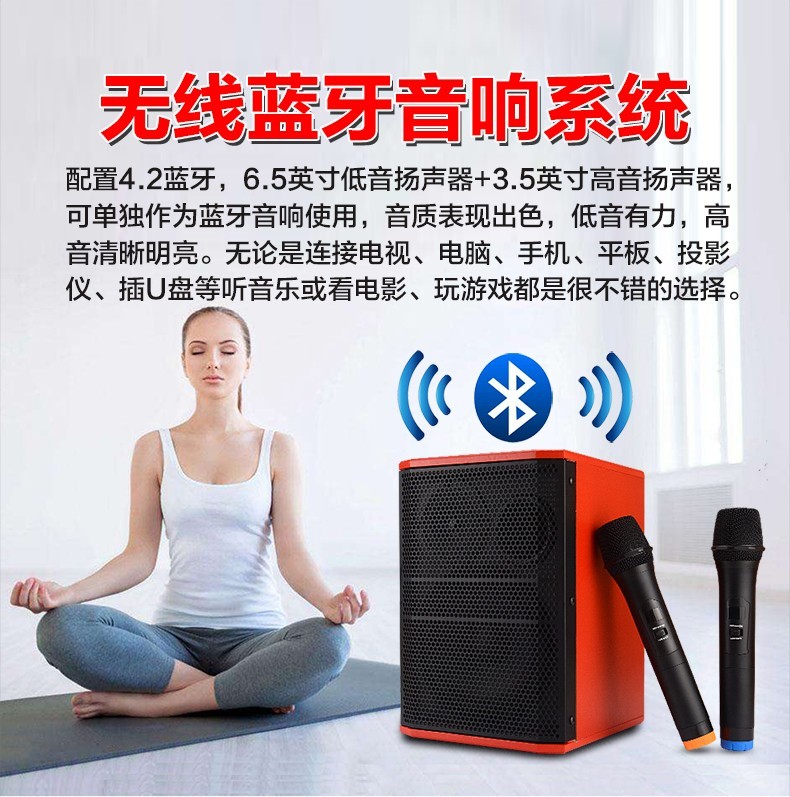 麦巢W5无线麦克风音响套装