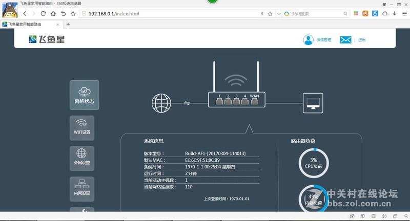 飞鱼星玩+路由带宽自动翻倍 —— F1 小水管变大水管带宽翻倍