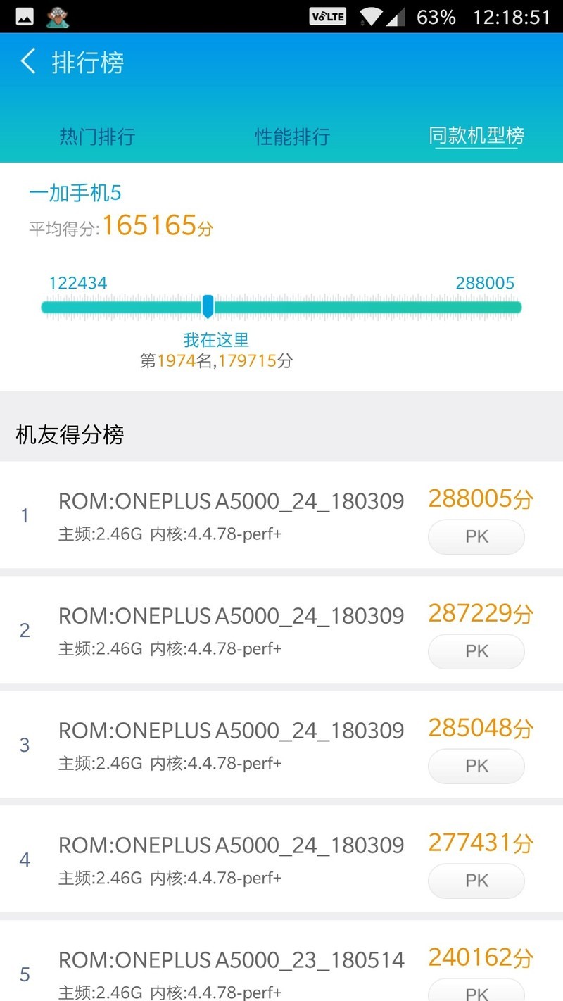同样是一加手机5，难道我跑偏了！！！