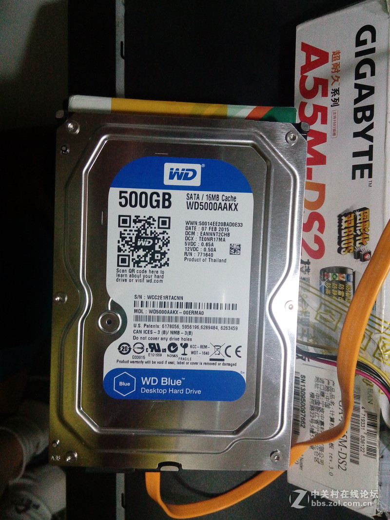 西数500G 和320G蓝盘 500G的保修到2018年