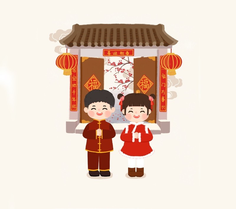 大年初一拜年了