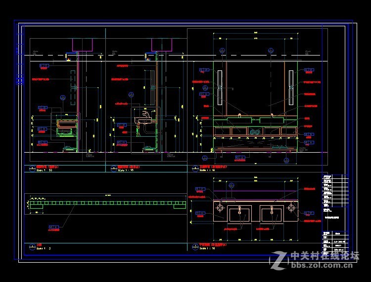 CAD公装室内设计酒店大堂施工图图纸附加效果图