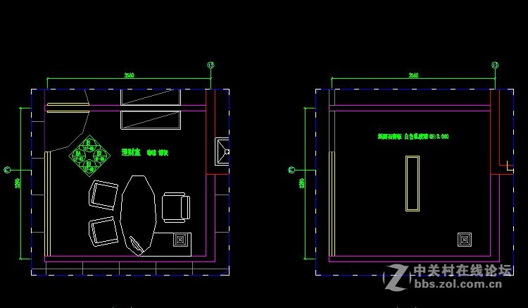 CAD公装室内设计酒店大堂施工图图纸附加效果图