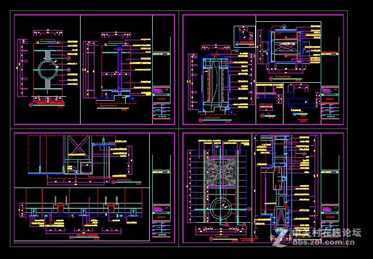CAD公装室内设计酒店大堂施工图图纸附加效果图