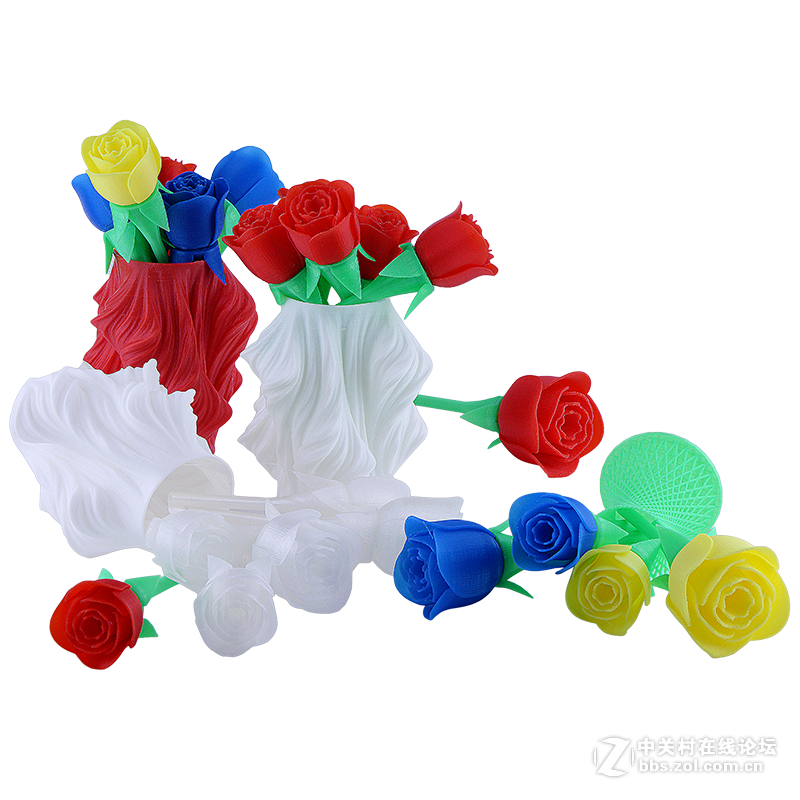 浪漫玫瑰花，居然是用3D打印机打印出来