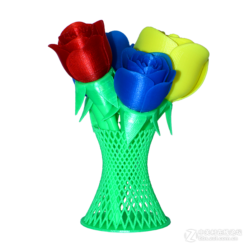 浪漫玫瑰花，居然是用3D打印机打印出来