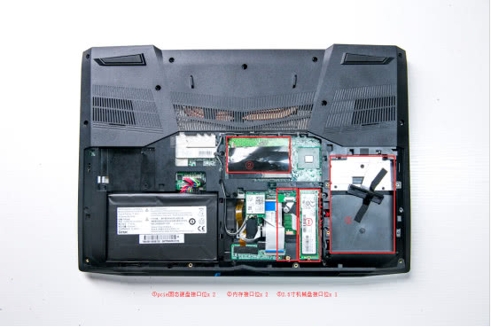 搭载双PCIE硬盘接口，火影地狱火X5内存硬盘加装