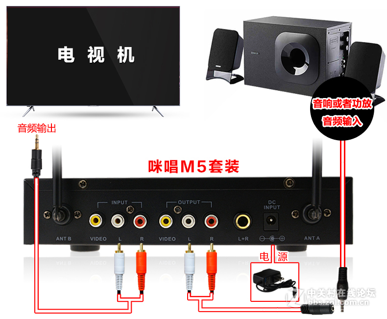 康佳V49U智能电视接麦克风k歌插咪唱卡拉ok话筒唱歌