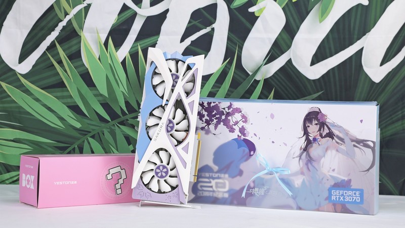 华美二次元风格的高颜值旗舰非公显卡：盈通RTX3070樱瞳花嫁纪念版上机测试！