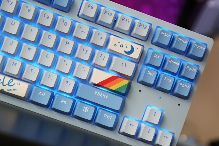 【首发新品】300元档位客制化体验：达尔优A87天空蓝限定版天空轴体验