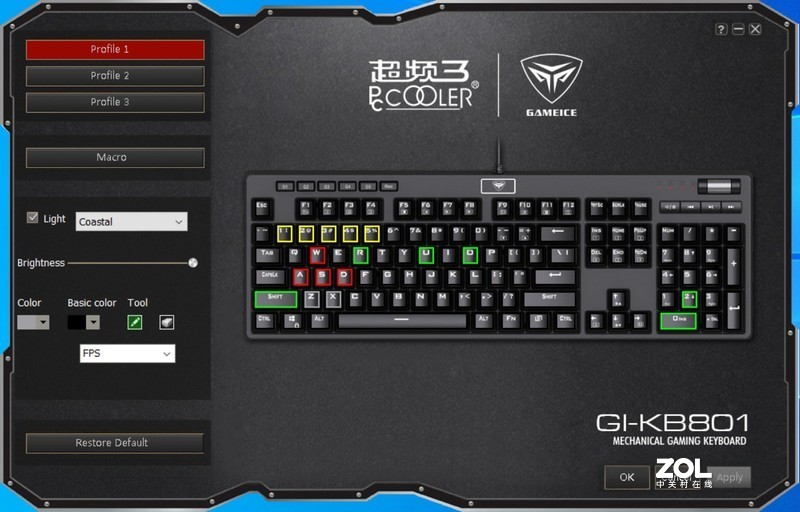 防水换轴啥都有 超频三GI801黑曼巴游戏机械键盘体验