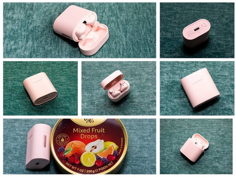 粉色的Haylou Moripods真无线蓝牙耳机，粉色的爱